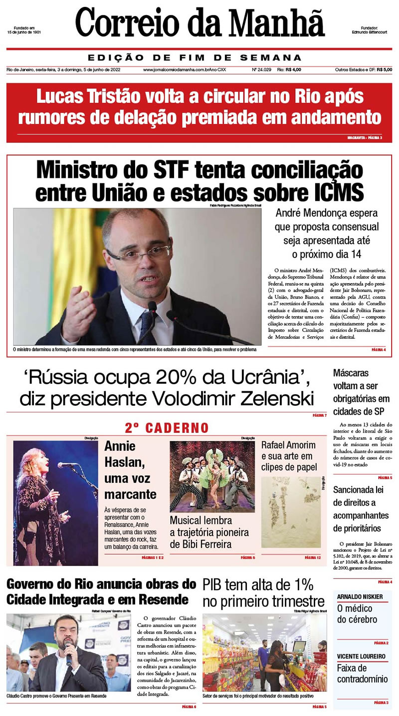 Jornal Correio da Manhã - 3 de junho de 2022 - Edição 24.029