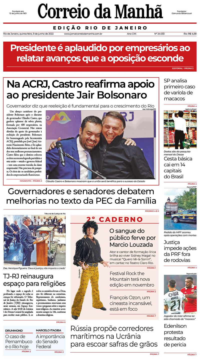 Jornal Correio da Manhã - 9 de junho de 2022 - Edição 24.033