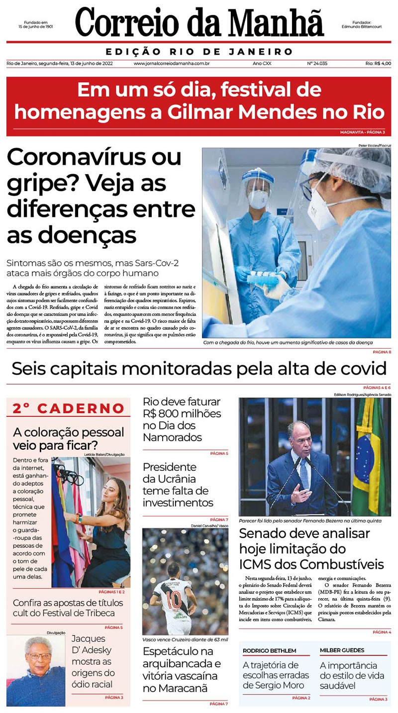 Jornal Correio da Manhã - 13 de junho de 2022 - Edição 24.035