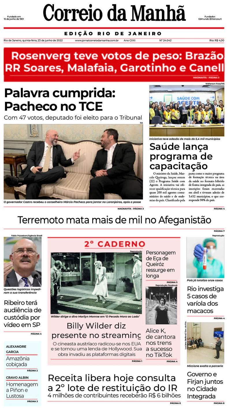 Jornal Correio da Manhã - 23 de junho de 2022 - Edição 24.042