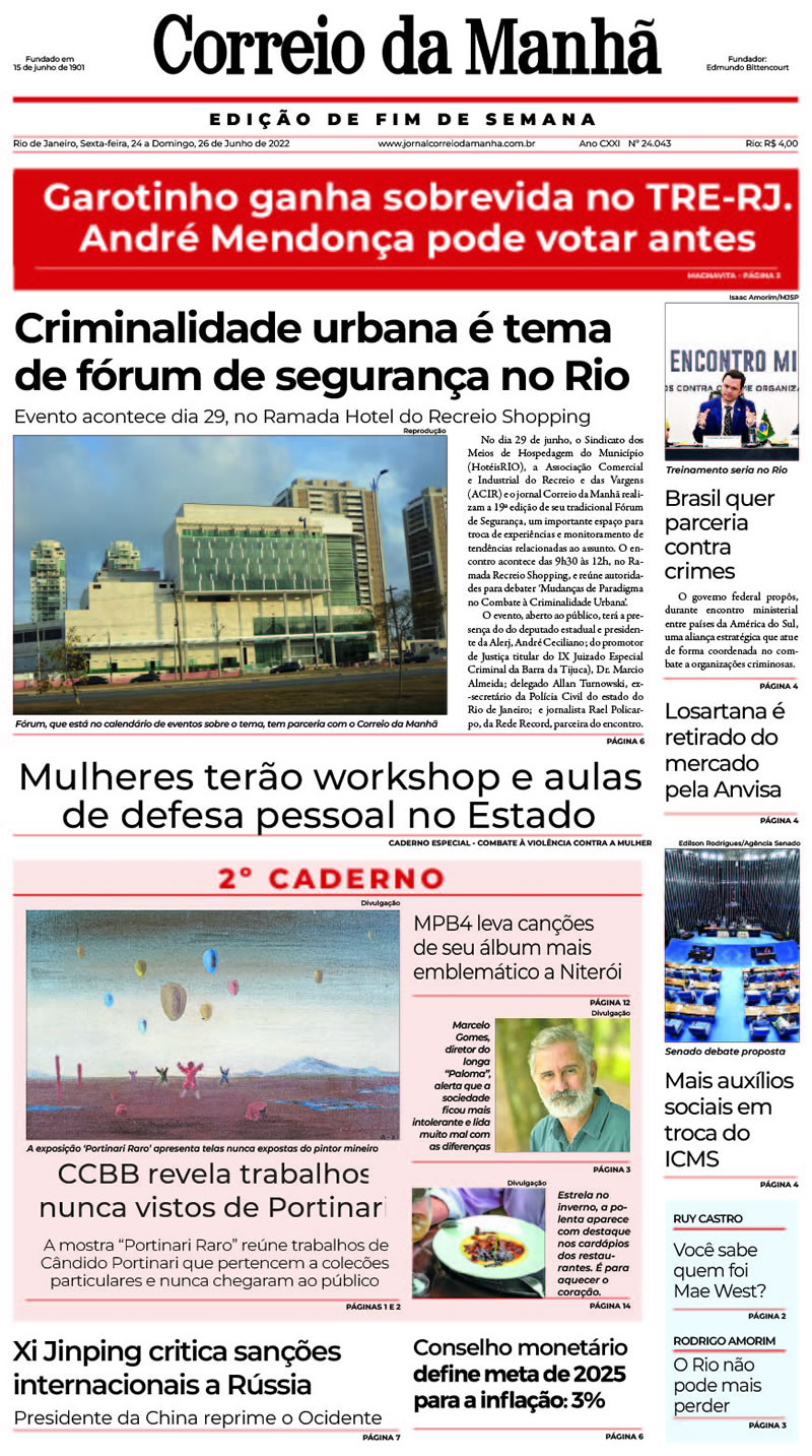 Jornal Correio da Manhã - 24 de junho de 2022 - Edição 24.043