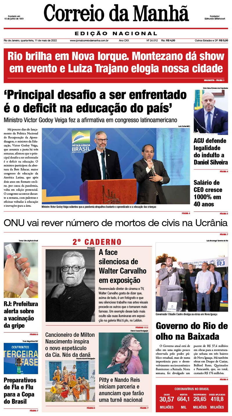 Jornal Correio da Manhã - 11 de maio de 2022 - Edição 24.012