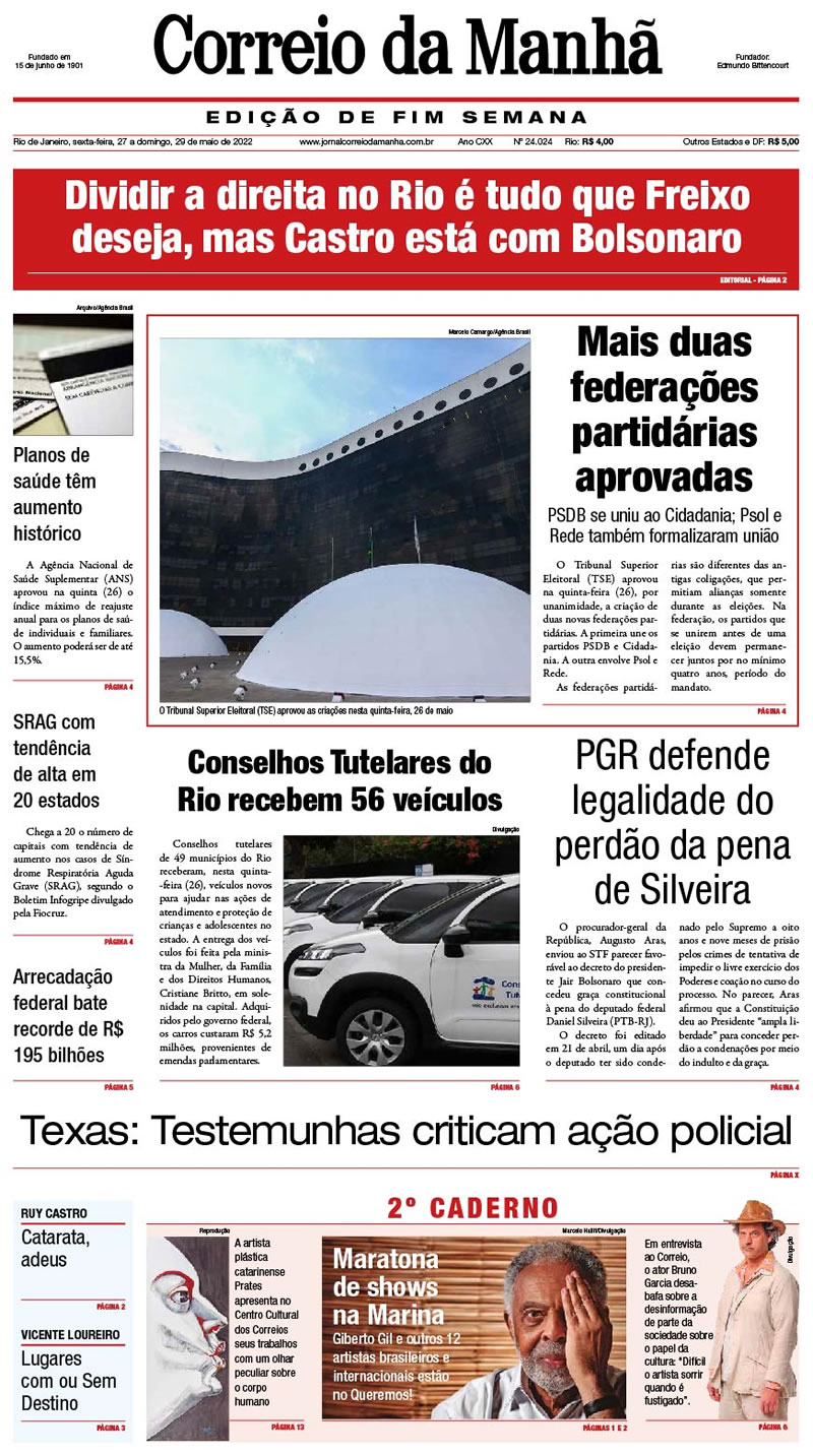 Jornal Correio da Manhã - 27 de maio de 2022 - Edição 24.024
